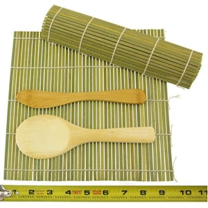 Sushi Mat Bamboo Maker Kit Rice Roll Mold Kitchen DIY Mould Roller Rice  Paddle K