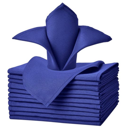 Royal Blue Wedding Napkins 17 by 17 Solid Polyester | Etsy