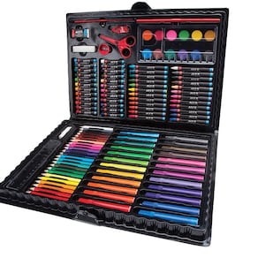 Kids Art Set 150 Piece Art Supply Set, Traveling Or Indoor Art Set To Inspire Kids Creativity, Draw, Paint, Color and Craft With Carry Case