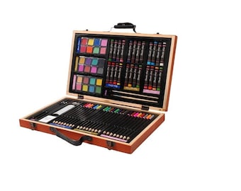 Art Supplies 80 Piece Deluxe Art Set With Wood Case, Art Pencils And Pastels Coloring For Drawing Or Painting, Beginner Gift Art Supplies
