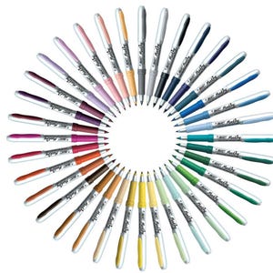 Set of 24 Permanent Markers for Clothes and Fabrics Beautiful Colors, Dual  Tip Pens 