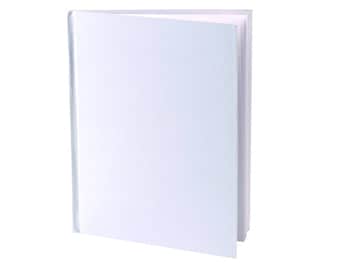 Libro en blanco de tapa dura en blanco para crear libros de diseño personalizados, 6 "de ancho x 8" de largo, 14 páginas en blanco totales, crear su propio diseño de libros de arte y artesanía