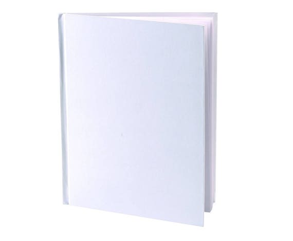 White Hardcover Blank Book For Creating Custom Design Books, 6" Wide X 8" Length, 14 Total Blank Pages, Create Own Art And Craft Book Design