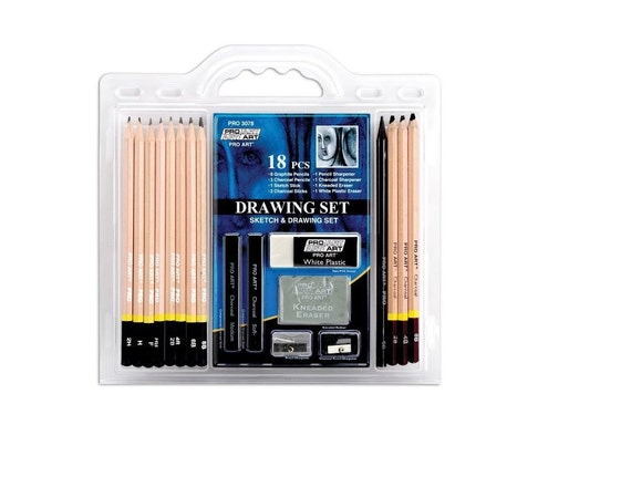 Like it Artist Charcoal Pencils Set – 3 Pieces Soft Medium and Hard Drawing  Pencils for Sketching, Shading, (1 Sharpener Include) Pencil Price in India  - Buy Like it Artist Charcoal Pencils