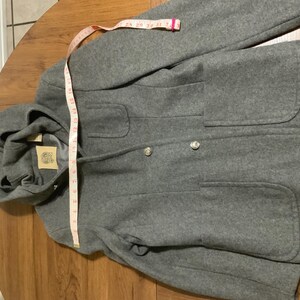 Vintage 2002 urban outfitters hoodie coat jacket stylish, small- med warm warm wool, gray designer jacket stored in closet, discontinued image 2