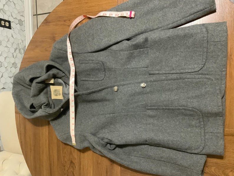 Vintage 2002 urban outfitters hoodie coat jacket stylish, small- med warm warm wool, gray designer jacket stored in closet, discontinued image 2