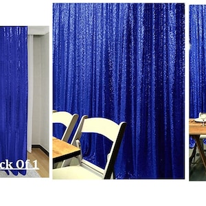 Royal Blue Sequin Wedding Curtain 3 Ft by 7 Ft Backdrop Sequin, Craft Own Elegant Shiny Sequins For Special Event, Party, Wedding, Birthday