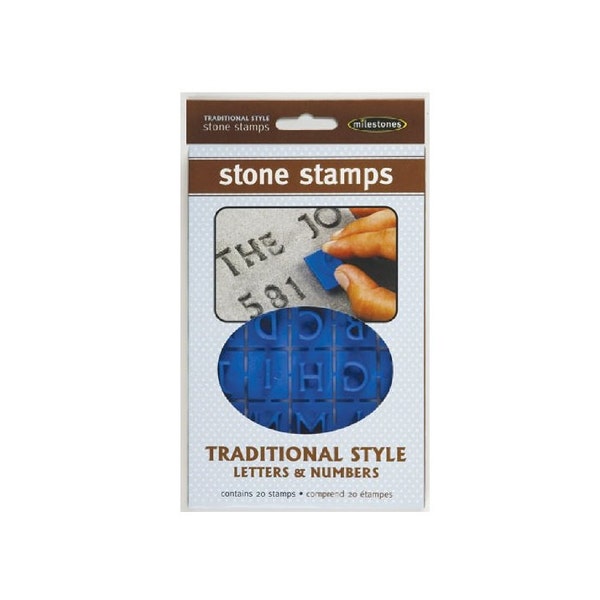 Traditional Letters and Numbers Stepping Stone Stamps, Stamps For Lettering Stones Or Tiles, For Stamping Letters And Numbers On Pottery