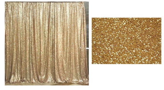 Gold Sequin Wedding Curtain 3 Ft By 7 Ft Backdrop Sequin Etsy