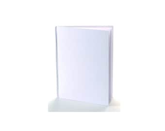 White Hardcover Blank Book For Creating Custom Design Books, 11 x 8-1/2 Inch With 14 Total Blank Pages, Create Own Art And Craft Book Design
