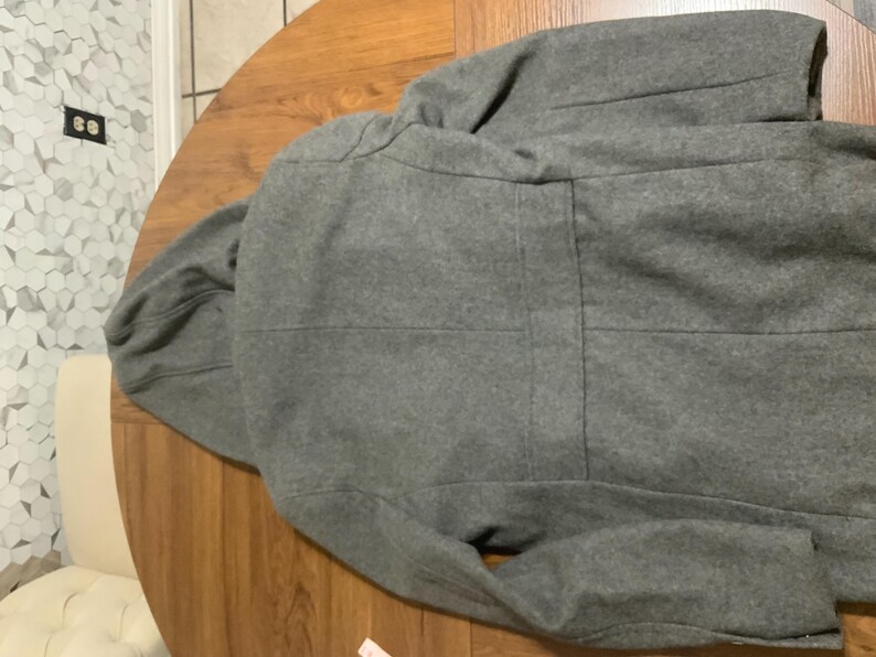 Vintage 2002 urban outfitters hoodie coat jacket stylish, small- med warm warm wool, gray designer jacket stored in closet, discontinued image 6