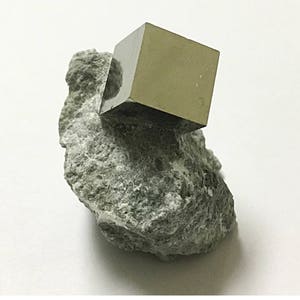 Natural Pyrite Cube in Matrix, Unique Pyrite Focus Cube Stone For Providing Energy And Creativity, Stimulation Stone For Mind Mental Clarity