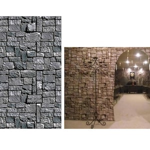 Sullo sfondo della parete di pietra 4 Ft da 30 Ft per la decorazione del partito, Crafting, tagliare e creare propri fondali o decorazione feste a tema Fantasy per bambini