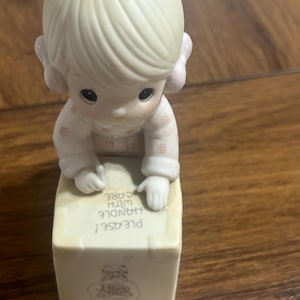 Vintage 1987 Precious Moments Sharing ist universell, für immer einen Freund Geschenk oder kostbaren Moment Geschenk, Figur für Sammlungen