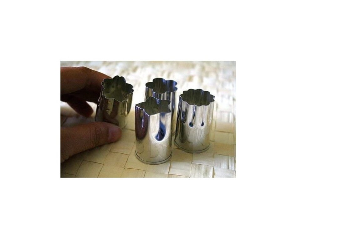 Japanese Cookie Cutters 4 Count Vegetable Sandwich Cut, Food Molds for