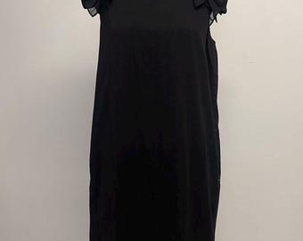Diesel vintage 2001 black dress size small for women, stylish shoulder ruffle, Worn 2-3 time stored in closet for years, dress discontinued