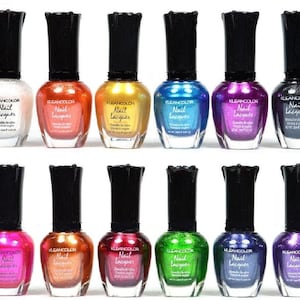 Nail Polish Awesome Metallic Full Size Lacquer Lot of 12 piece Set, Shimmering Nail Polish Or For Professional Beauty Shop, not Kleancolor