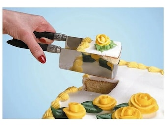 Square Cake Cut Server For Easily Cutting And Serving Wedding Cakes Or Birthday Cakes, Easily Picks Up Cake Slices, RANDOM Handle Designs