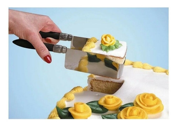 Square Cake Cut Server For Easily Cutting And Serving Wedding Cakes Or Birthday Cakes Easily Picks Up Cake Slices RANDOM Handle Designs