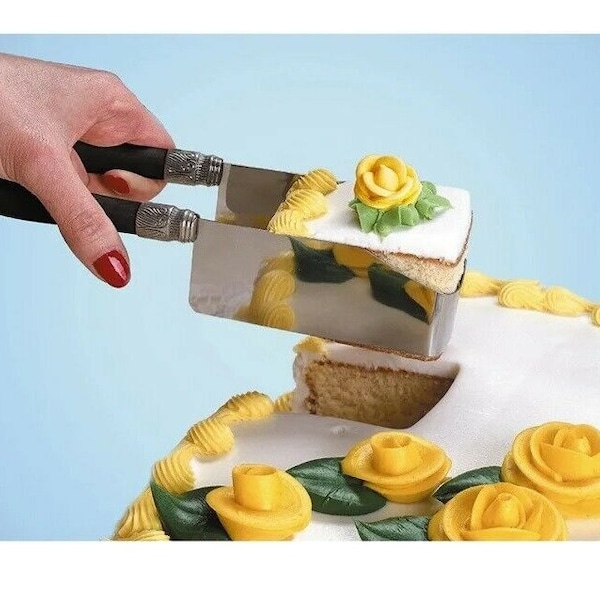 Square Cake Cut Server For Easily Cutting And Serving Wedding Cakes Or Birthday Cakes, Easily Picks Up Cake Slices, RANDOM Handle Designs