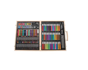 Art Supplies 131 Piece Deluxe Art Set With Wood Case, Art Pencils And Pastels Coloring For Drawing Or Painting, Beginner Gift Art Supplies