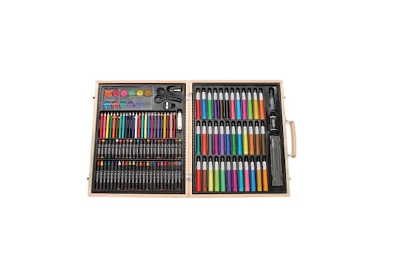 Darice 120-Piece Deluxe Art Set Art Supplies for Drawing, Painting and More