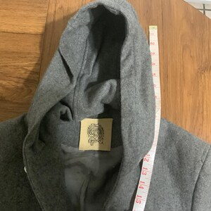 Vintage 2002 urban outfitters hoodie coat jacket stylish, small- med warm warm wool, gray designer jacket stored in closet, discontinued image 4