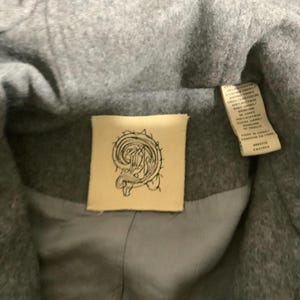 Vintage 2002 urban outfitters hoodie coat jacket stylish, small- med warm warm wool, gray designer jacket stored in closet, discontinued image 5