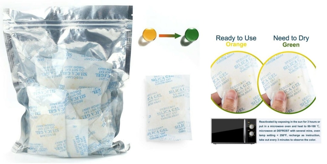 Bustine Silica Gel 100 Bustine Gel Di Silice Dry & Dry Da 0,5 Grammi - Premium, Conformi FDA, Per Protezione Umidità Bustine Gel Silice Dry & Dry - Foto 5