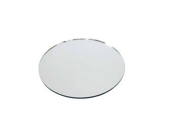 Diámetro 10" mesa redonda de vidrio espejos cuenta 10 para centros de mesa boda y fiestas, espejos de cristal jarrones de mesa de boda o decoración