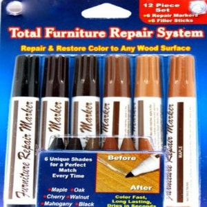 Multi-colored markers and crayons for repairing furniture, retouching  scratches on the laminate - . Gift Ideas