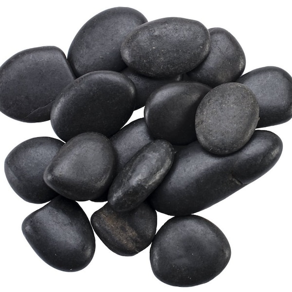 5 lbs Bonsai Garden Or Terrarium Black Rocks Multiple Sizes, Polished Rocks For Wedding Vases, Plants, Floral Arrangements Or Craft Projects