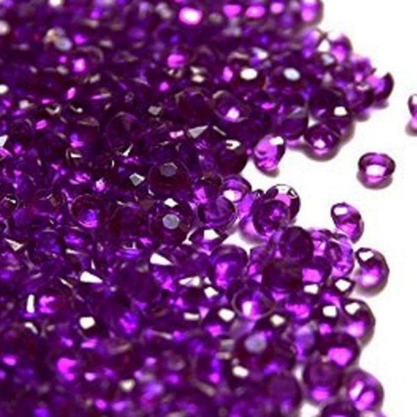 2000 Pieces Purple Acrylic Diamonds 4.5 mm, Wedding Diamonds Bling, Vase Filler or Wedding Bridal Shower Party Table Confetti Decorations