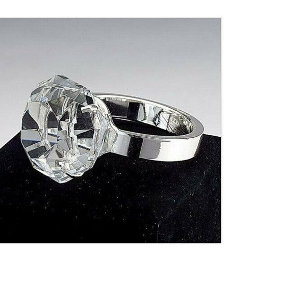 Giant Fake Diamond Ring Etsy