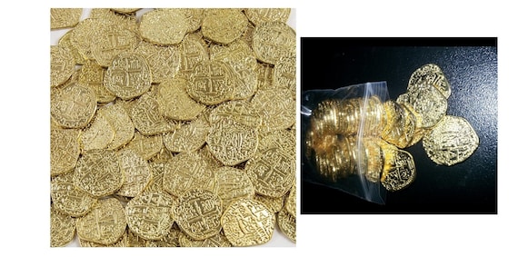 Metal Pirate Coins 50 Spanish Doubloon Replicas for Fun - Etsy