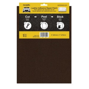 Dark Brown Color Leather And Vinyl Adhesive Repair Patch, Sticky Vinyl Adhesive For Cutting And Patching Leather Holes, Tears Or Fraying