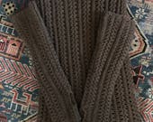 Ralph Lauren Shawl Ralph Lauren Fingerless Gloves Ralph Lauren Mohair Brown Wool Blu Label Vintage