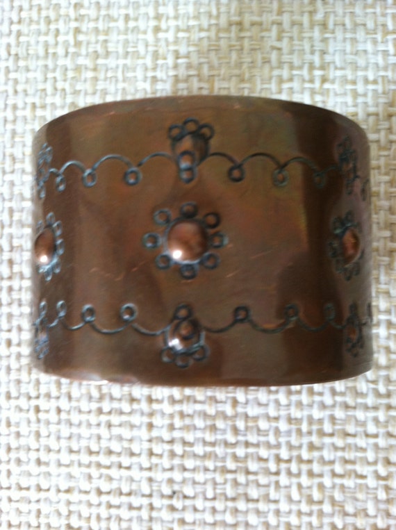 Antique Copper Cuff  Native American Bracelet Trib