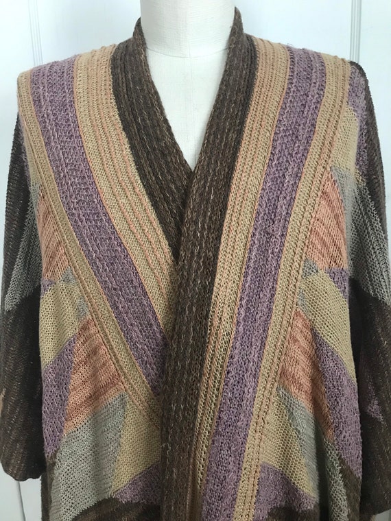Ralph Lauren Hand knit Sweater Cape Coat Hand Kni… - image 6