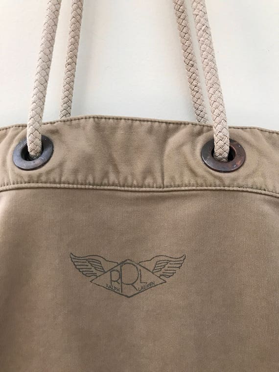 RRL Men's Leather-trimmed Logo-Print Tote Bag