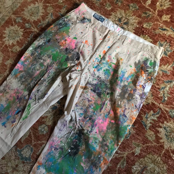Ralph Lauren Pants Painters Pants Paint Splashed … - image 3