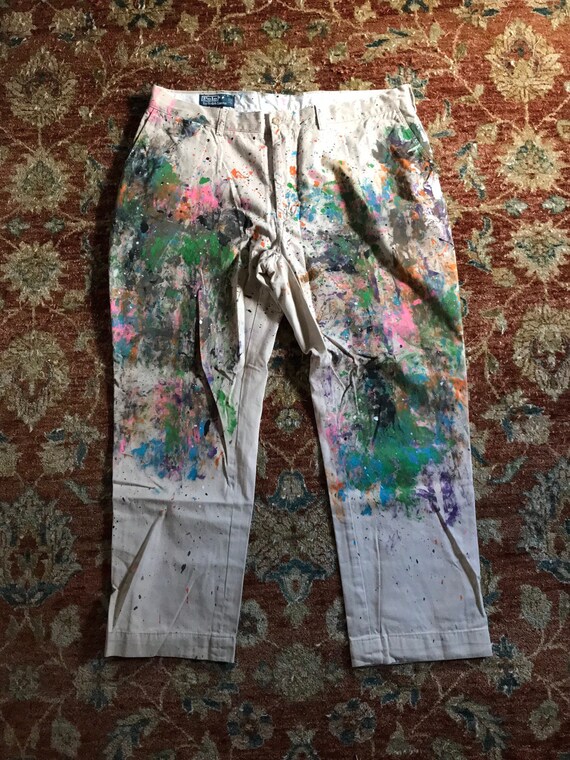 Ralph Lauren Pants Painters Pants Paint Splashed … - image 4