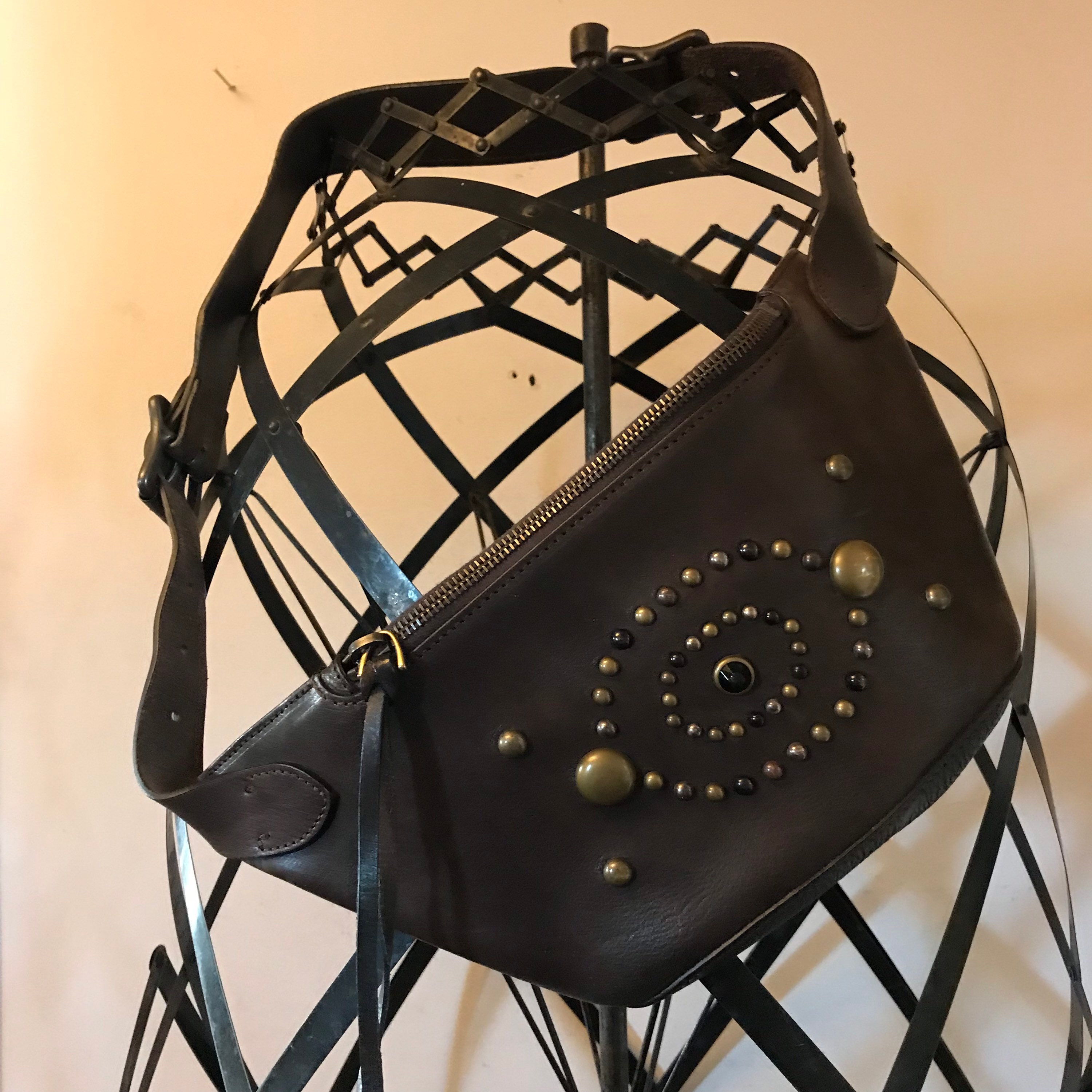 RALPH LAUREN Brown Leather Fanny Pack Bags & Leather Goods Ralph Lauren Belt Bag Leather Bag Fringed Studs Wallet Brass  main image 4