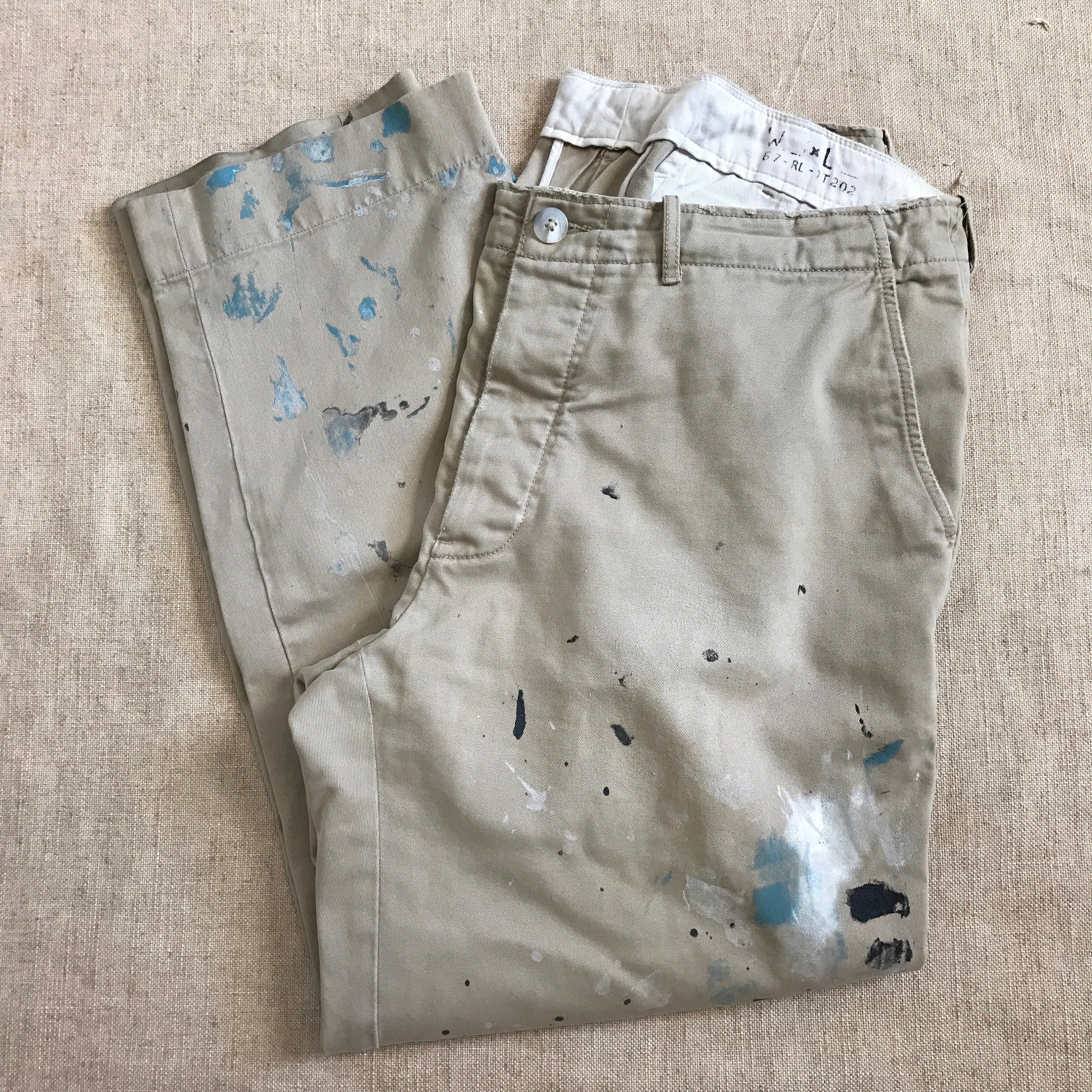 Ralph Lauren Paint Splatter Pants Painters Pants Paint Splashed