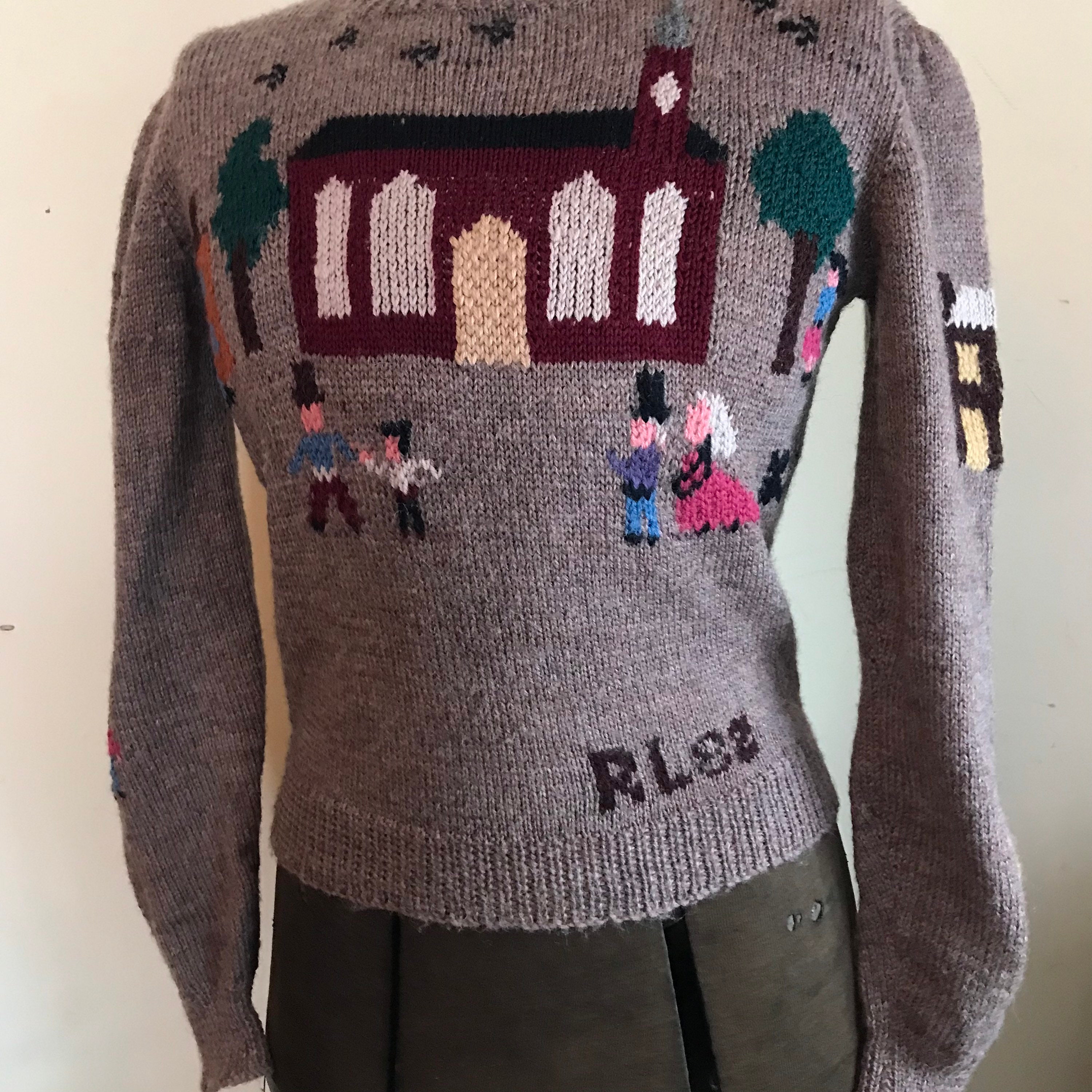 Ralph Lauren Hand Knit Sweater ABC Sampler Sweater Schoolhouse
