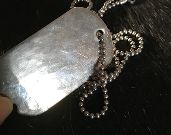 【RRL】Silver Dog-Tag Necklace Ralph Lauren RRL Necklace Chain Charm Silver Necklace Dog