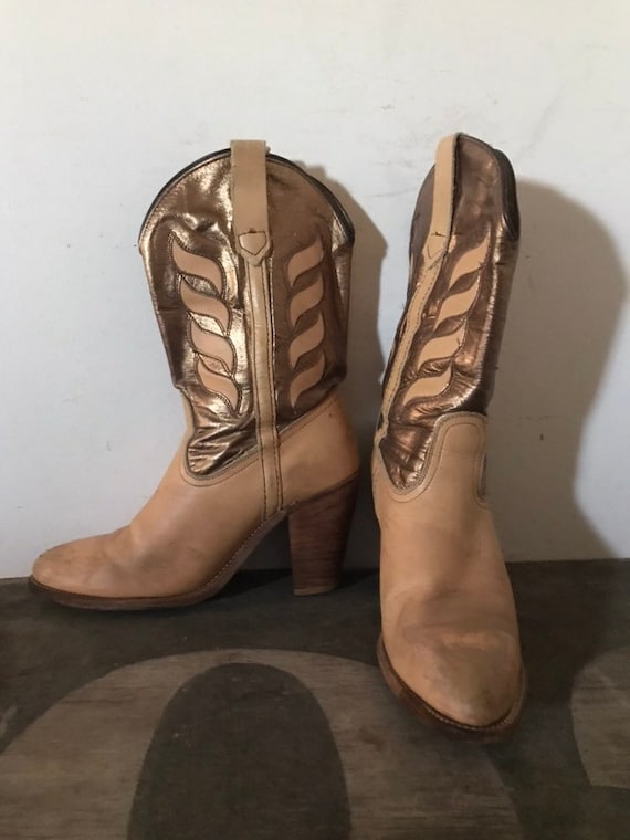 Vintage Frye Boots Western Boots Cowboy Boots Leat