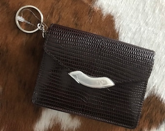 Vintage Ralph Lauren Wallet Embossed Silver Rare Wallet  Brown Purse