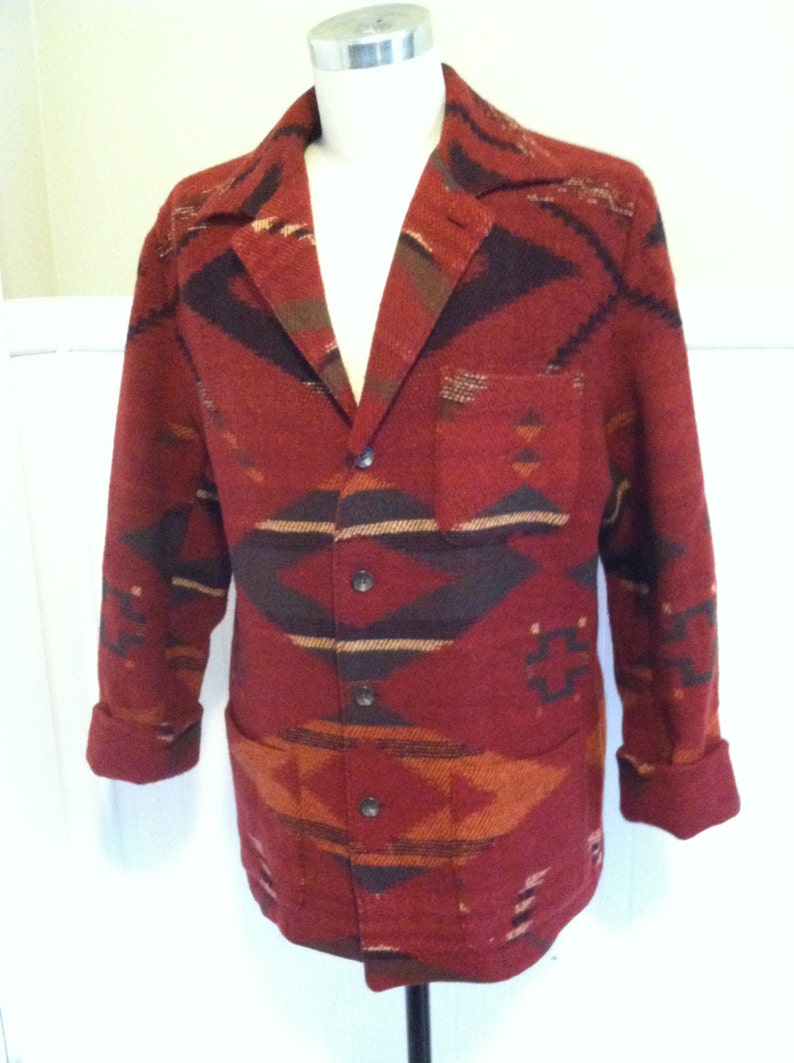 Ralph Lauren Indian Blanket Coat Beacon Jacket Country Etsy