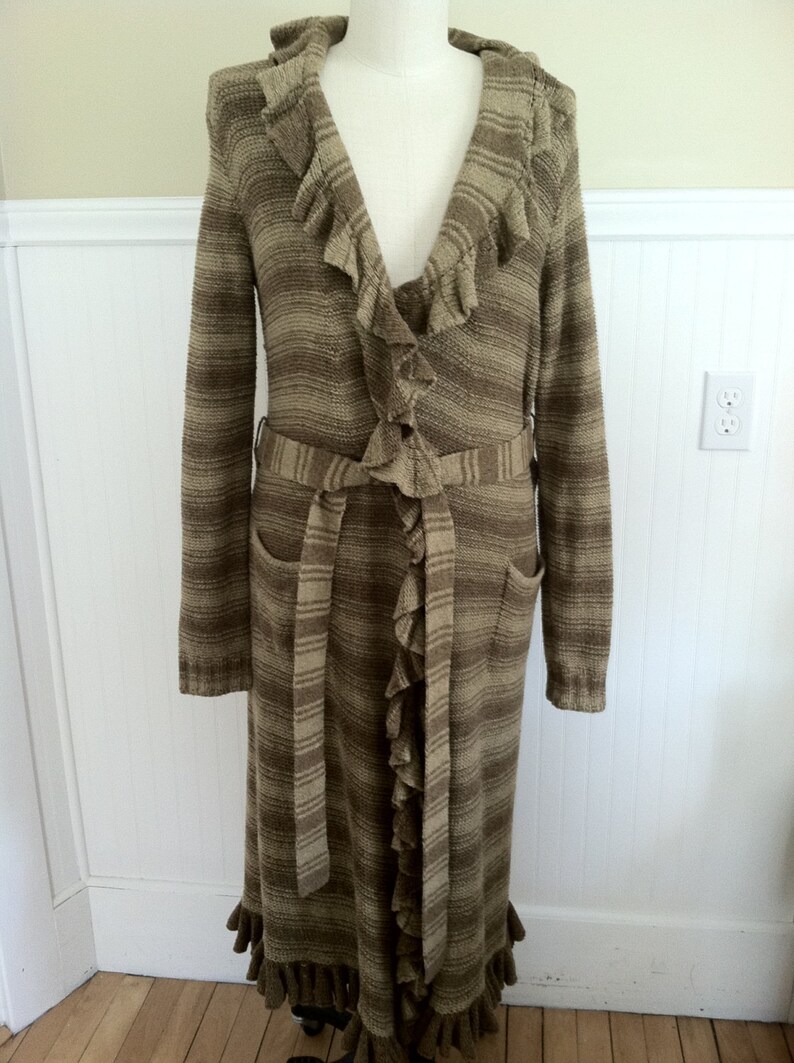 vintage tribal knitted cardigan sweater coat